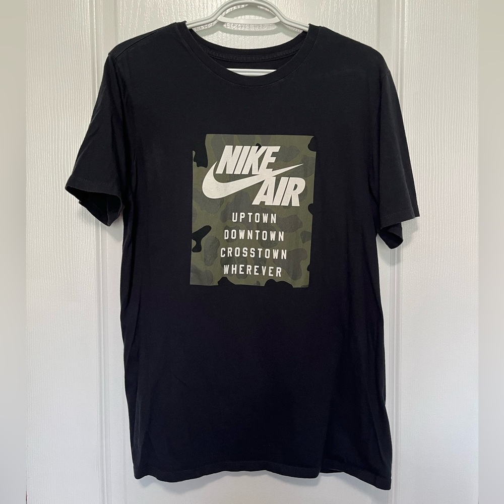 Black and Camo Nike Logo Short Sleeve T-Shirt